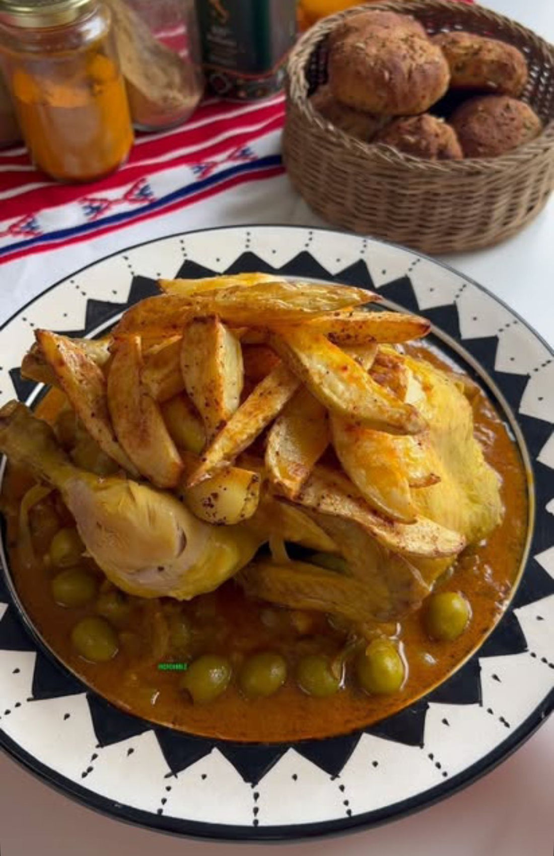 Tajine de poulet aux olives
